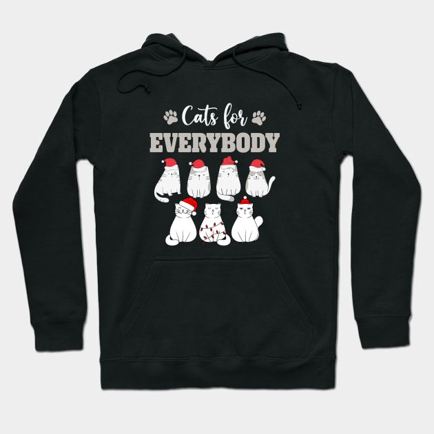 Cats For Everybody Christmas Funny Christmas cats Hoodie by solo4design